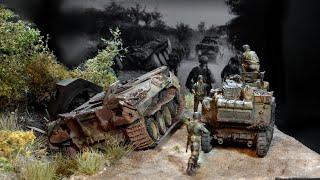 Panther VS Stuart - Skill Matters - Falaise pocket - 1/72 - Diorama