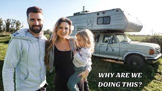 REUNITED WITH OUR TRUCK CAMPER AFTER 4 YEARS! (Surviving a 14 hour flight pregnant with a toddler)