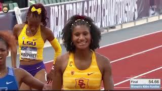 USC's Anna Cockrell defends her 400m hurdles title to win her second championship of the day