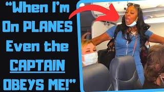 r/EntitledPeople - Smug Karen Thinks She OWNS the Plane! Makes EVERYONE OBEY HER!