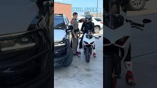 Cop almost hits biker while pulling him over  @goblinh2598 & @HardcityRaindrops