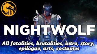 Mortal Kombat 11 Nightwolf - All fatalities, brutalities, intro, story, epilogue, arts, costumes