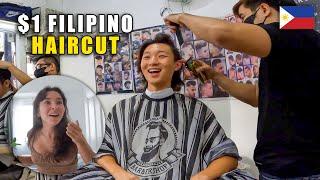 Foreigner tries $1 Filipino Haircut   GIRLFRIEND WAS SHOCKED