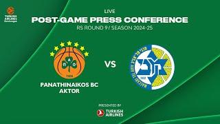 Panathinaikos BC AKTOR – Maccabi Playtika Tel Aviv | Post-Game Press Conference | Euroleague – R09