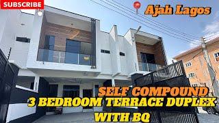 HOUSE FOR SALE IN LEKKI LAGOS NIGERIA:3 BEDROOM SELF COMPOUND TERRACE DUPLEX WITH BQ IN AJAH#duplex