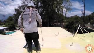 Lyons Roofing:  Polyurethane Foam Roof installation