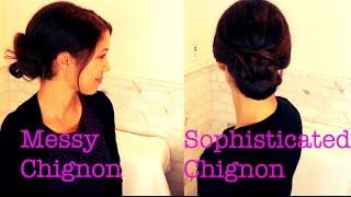 Two Easy Chignon Tutorials