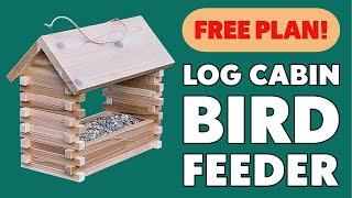 DIY Log Cabin Bird Feeder: Easy Project for Leftover Wood!