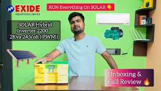 Best Hybrid 24v Solar inverter 2024 | Exide Solar Hybrid 2200 Inverter