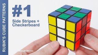 How to make Rubik's Cube Patterns #1: Side Stripes + Checkerboard