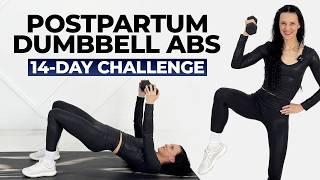 Best Postpartum Ab Workout With Dumbbells!