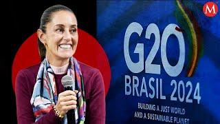 Claudia Sheinbaum llega a la cumbre del G20 en Brasil