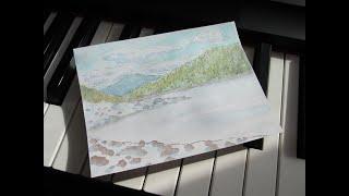 Spend a Day Hiking and Painting with Me! Art Vlog with Impromptu Piano. Watercolor Painting.