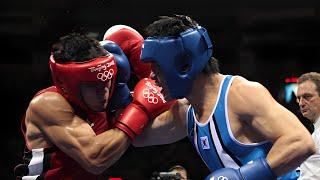 Beijing-2008. 1/2 Final. Bakhyt Sarsekbayev (KAZ)    (KOR)  Kim Jung-Joo -69kg.