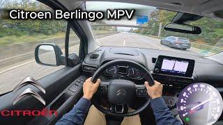 2023 Citroen Berlingo MPV BlueHDI 1.5 Turbo Diesel (100 hp) - POV Test drive On the German Autobahn