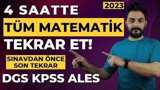 4 SAATTE TÜM MATEMATİK TEKRAR (2024 KPSS DGS ALES)