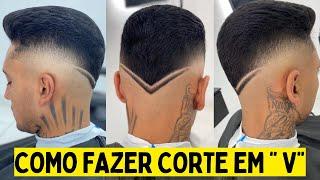 Como fazer corte degrade em “ V “ rápido e fácil 