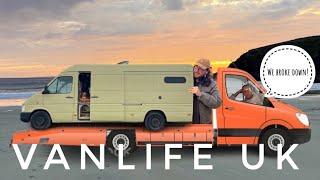 WE BROKE DOWN | a new start for us | LIVING IN A VAN IN CORNWALL | Vanlife UK