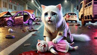 Epic Car Accident Sad Story | Sad Cat Story | #cat #cute #ai #catlover #catvideos