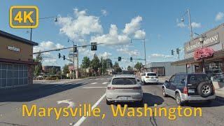 Driving in Downtown Marysville, Washington - 4K60fps