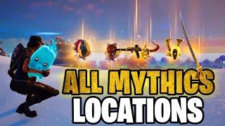 Fortnite Chapter 6 Locations Of ALL BOSSES & MYTHIC Medallions!!  (Fight The HUGE Demon Warrior)