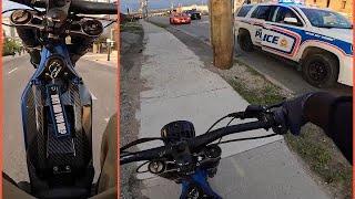 GOT PULLED OVER SURRON EBIKE (MotoVlog on Surron in the City)