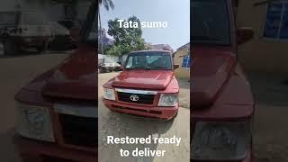 Tata sumo restored and with custom paint and brand sticker of Tata sumo gold