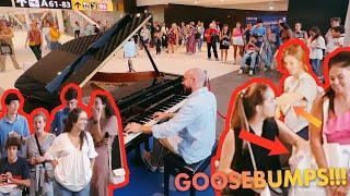 PARADISE by Coldplay and people got GOOSEBUMPS  Public Piano Performance at Rome Airport