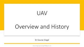 UAV: Introduction and History