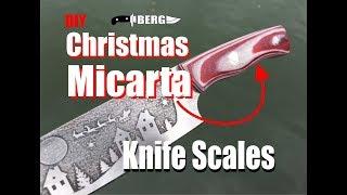 How to make Christmas Candy Cane Micarta Knife Handles by Berg Knife Making