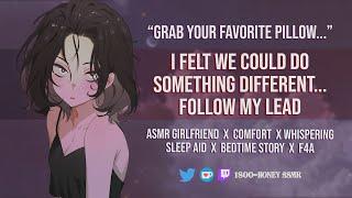 [ASMR] Your Sleepy Girlfriend Reads You A Bedtime Story  | [SleepAid] [Rain] [Whispering] [F4A]