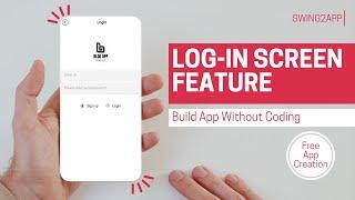 Add App Login Screen | Swing2App Tutorial | No Code |