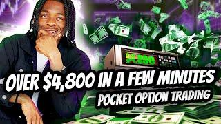 How I Turned Small Balance Into Over $4,800 in a Few Minutes | Pocket option Trading