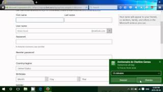 windows 10 Basics creating a Microsoft account using hotmail or outlook web page