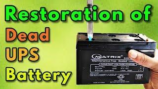 Battery Restoration  | How to Repair  12v  UPS lead acid Battery  - recycling