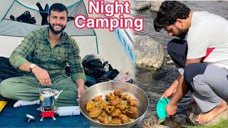 Night Camping In Kashmir  Cooking Kashmiri Dish Kabaab 