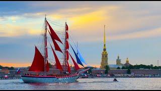  4K Saint-Petersburg. Rehearsal of "Scarlet Sails".