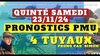 Pronostic Quinté du Samedi 23/11/2024 : Pronostics PMU, 4 Tuyaux, Bases Solides et Tocard du jour