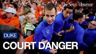 Duke basketball’s Jon Scheyer asks for better safety protocols after Clemson court storm