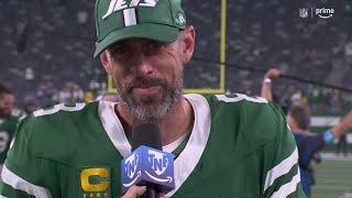 Aaron Rodgers Immediate Thoughts on a Dominant Jets Win | 'TNF Postgame Show'