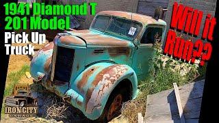 Super Rare 1941 Diamond T Pick Up 201 Model- Will it Run? Barn Find. Project Truck Rescue!