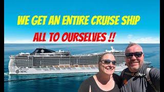 What's it like to have an entire mega cruise ship all to yourself - awesome or eerie ?