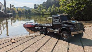 RC Boat Launch With Style and Realism | Traxxas Trx6 Hauler, Traxxas M41, & Traxxas Boat Trailer