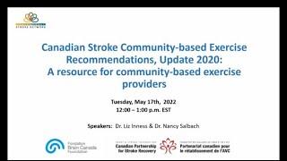 Canadian Stroke Community-based Exercise Recommendations, Update 2020