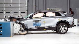 2024 Cadillac Lyriq updated moderate overlap IIHS crash test