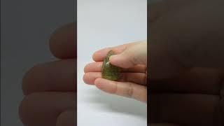 Natural Rutilated Prehnite Gemstone, 21x36mm