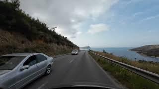 Scenic road from Himara to Borsh Albania. Живописная дорога от Химара до Борш Албания