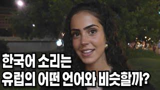 실제 유럽인들이 말하는 한국어의 느낌과 발음  Korean is similar to other languages?