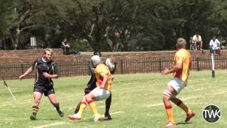 School Rugby Action - Massive handoff