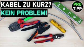 Kabel zu kurz? Kabel einfach verlängern mit Schrumpfmuffe